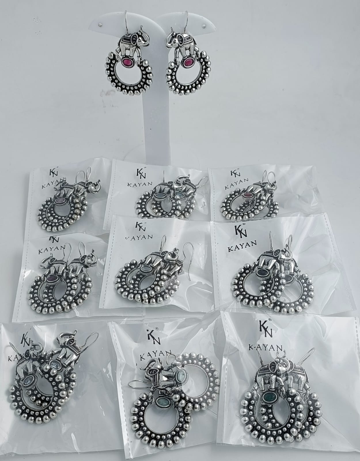 Elephant Silver Brass Stud Earrings in Poland