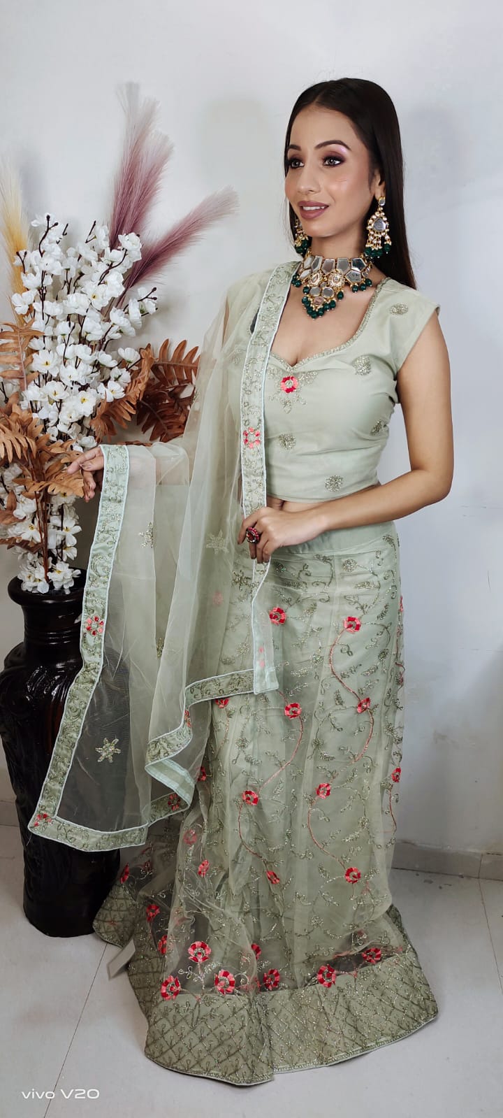 Partywear complete stitched Lehenga Choli set in Germany