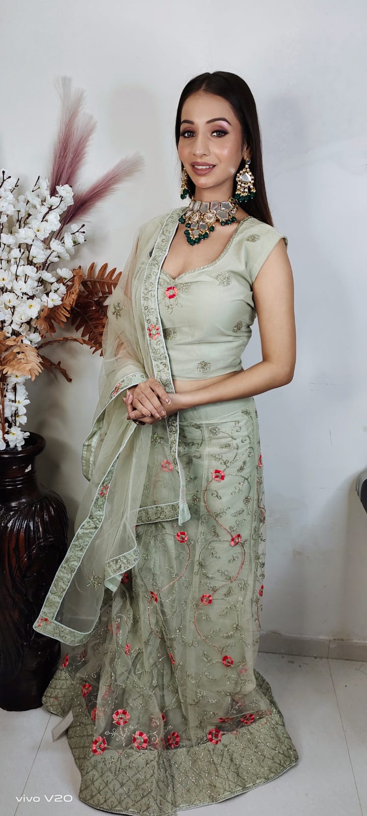 Partywear complete stitched Lehenga Choli set in Germany