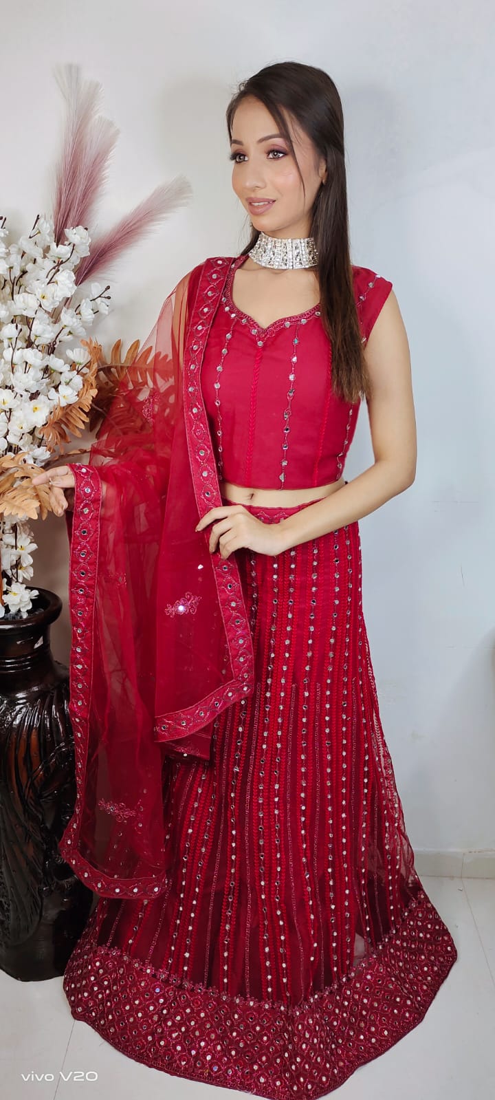 Partywear complete stitched Lehenga Choli set in Germany