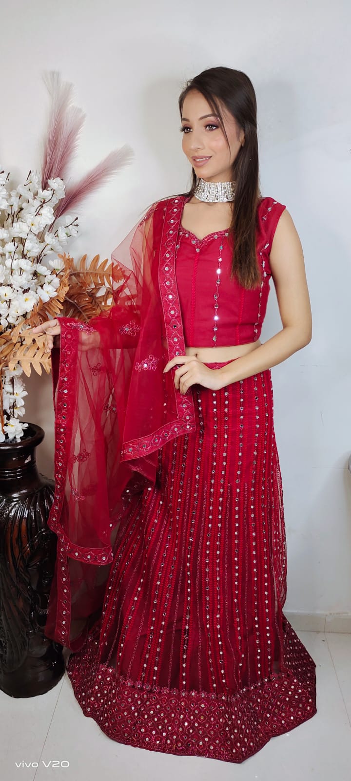 Partywear complete stitched Lehenga Choli set in Germany