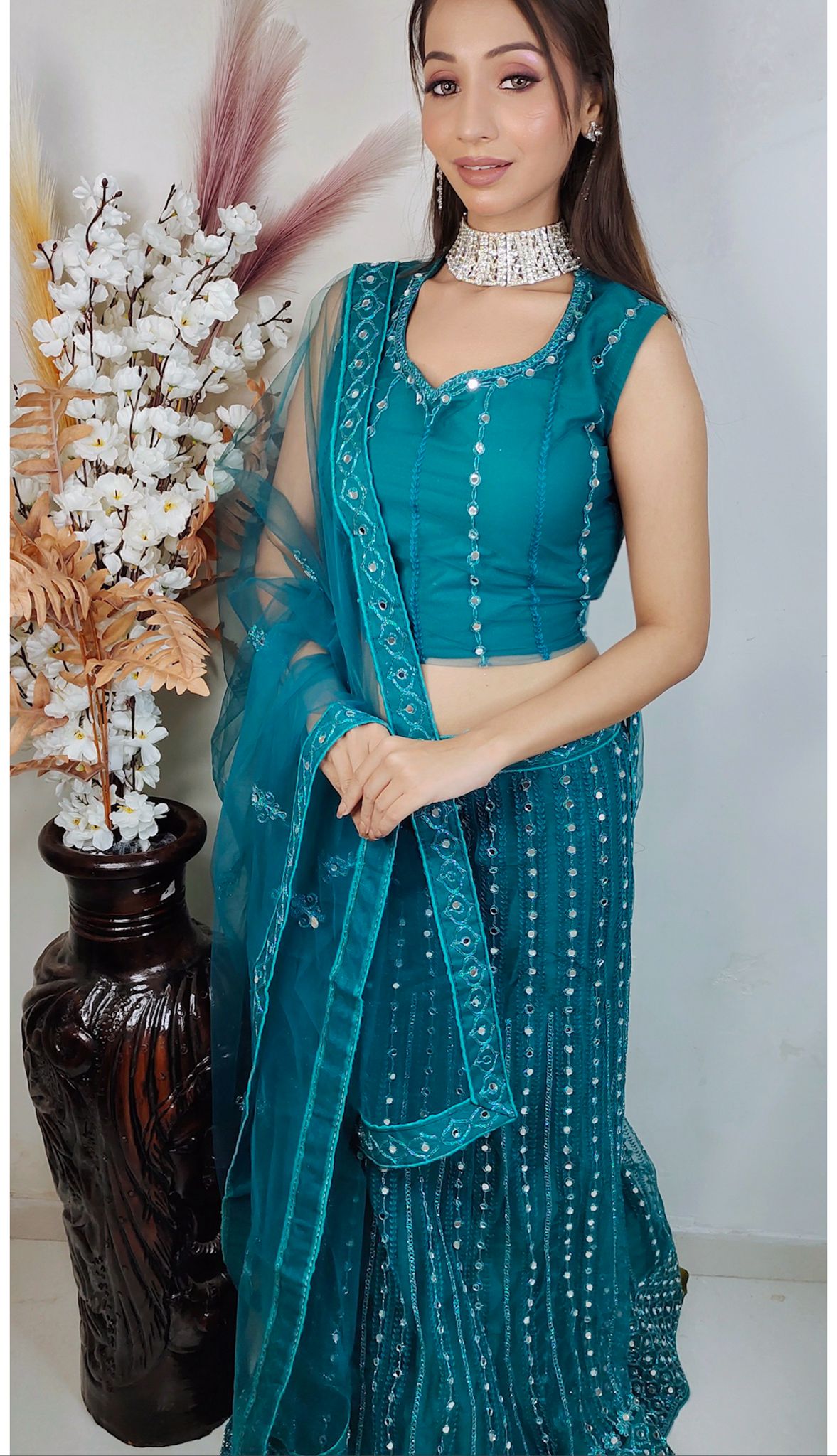 Partywear complete stitched Lehenga Choli set in Germany