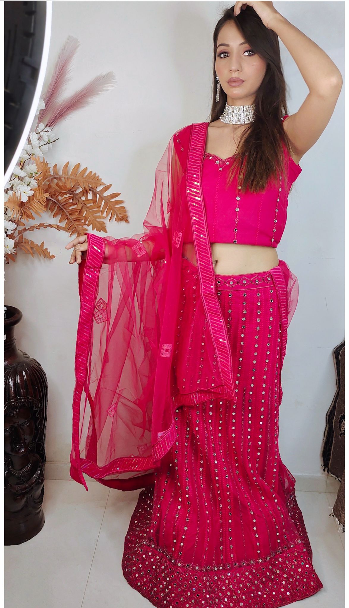 Partywear complete stitched Lehenga Choli set in Germany