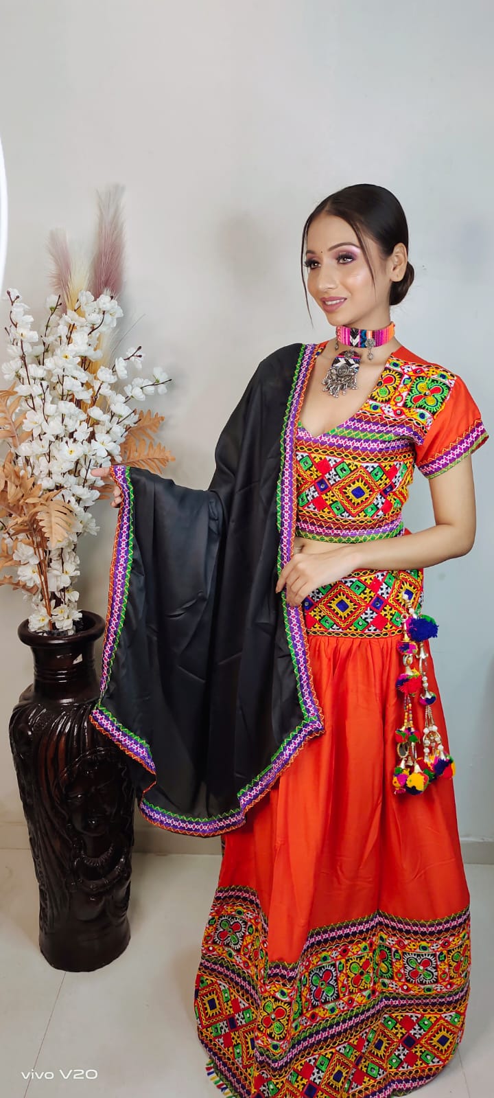 Cotton Embroidered Chaniya Choli in Berlin