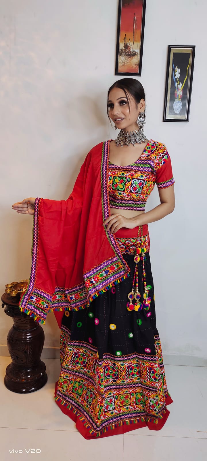 Cotton Embroidered Chaniya Choli in Berlin