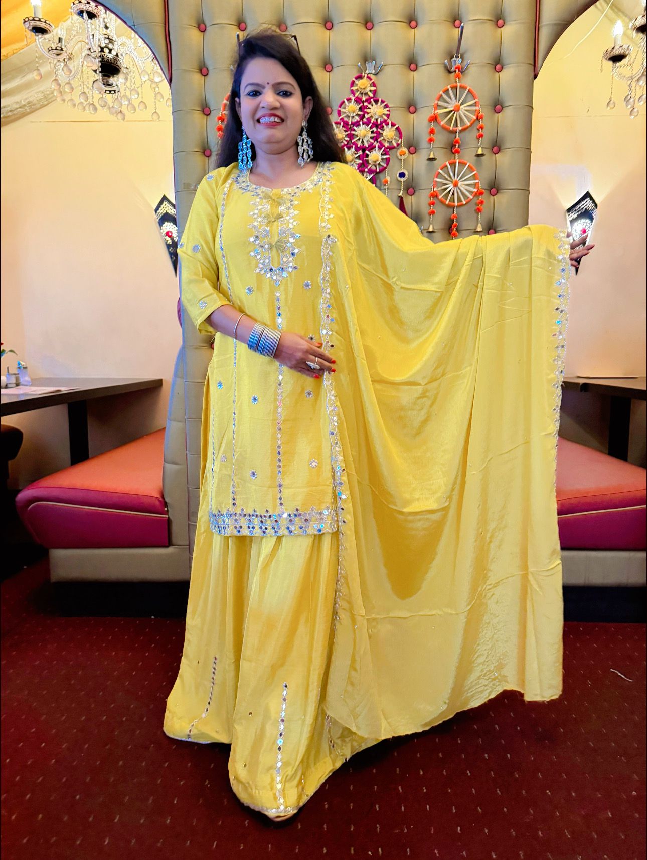 WOMEN'S Chiffon Stiched Dhoti-suit in Paris