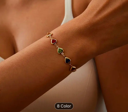 Heart Shape Colored Stone Bracelets Women Jewelry in Munich