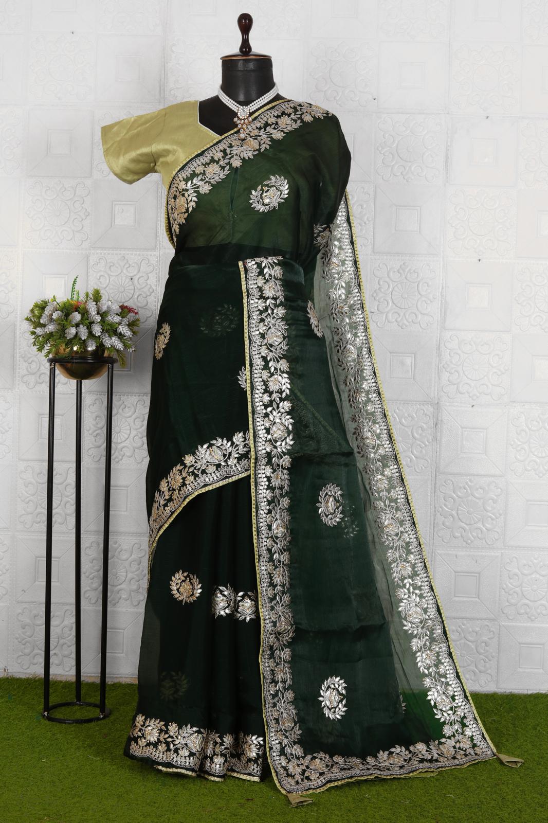 Beautiful Organza saree with stitched blouse in Berlin