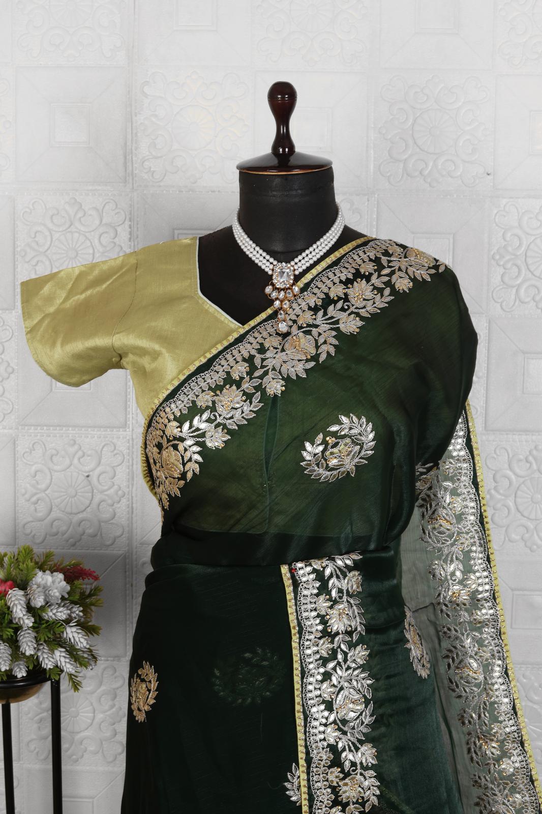 Beautiful Organza saree with stitched blouse in Berlin