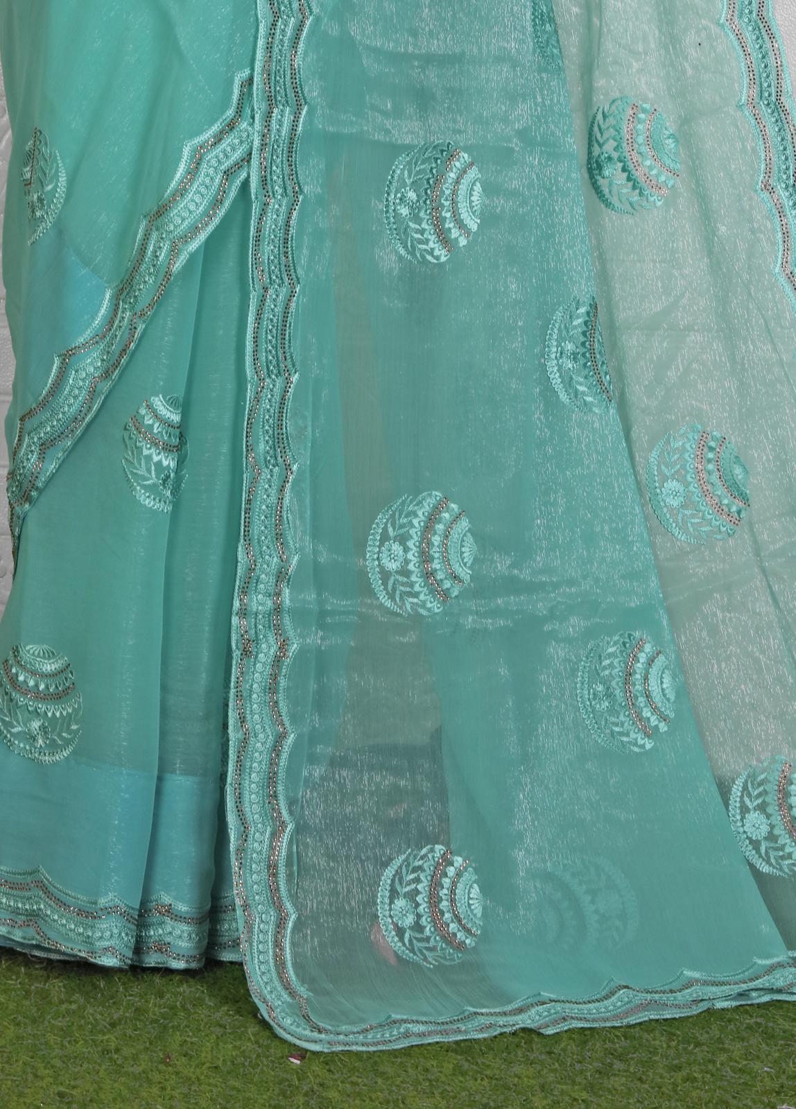 Chiffon Embroidered Saree Set Berlin