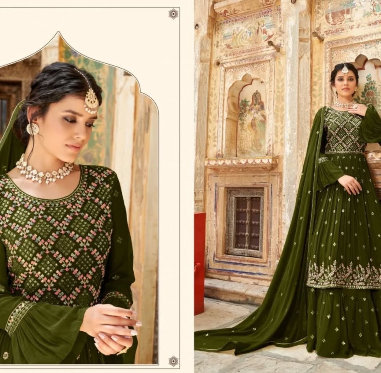Georgette heavy embroidered work suits in Berlin