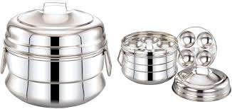 Diamond Steel Idly Pot Small (9 Idly) - Neha Couture Berlin