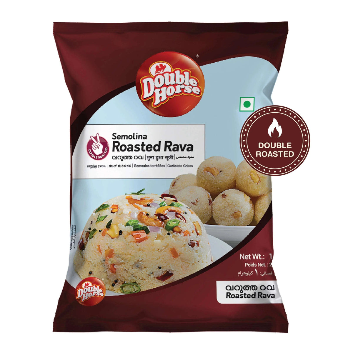 Double Horse Roasted Rava 1kg