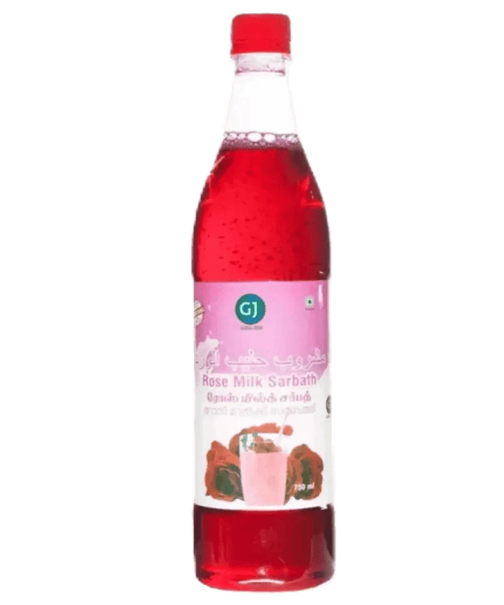 GJ Rose Milk Sarbath 750ml