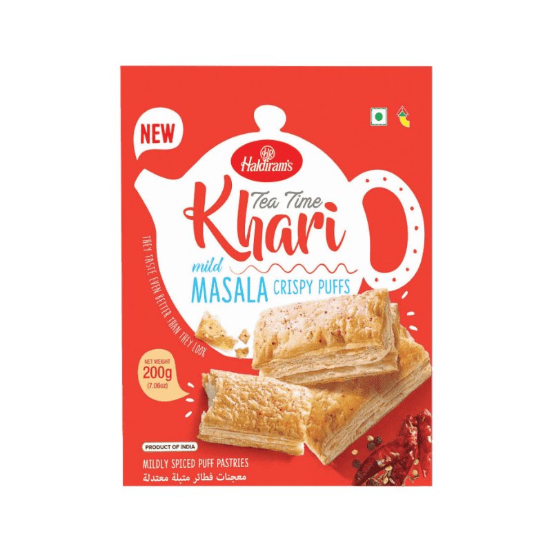 Haldiram's Khari Tea Time Mild Masala Crispy Puffs 200g