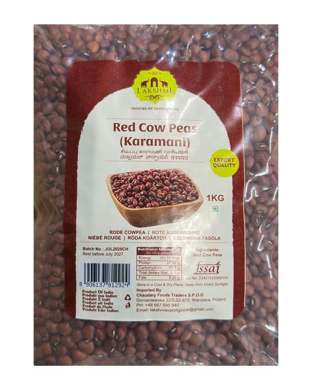 Lakshmi Red Cowpeas 500g