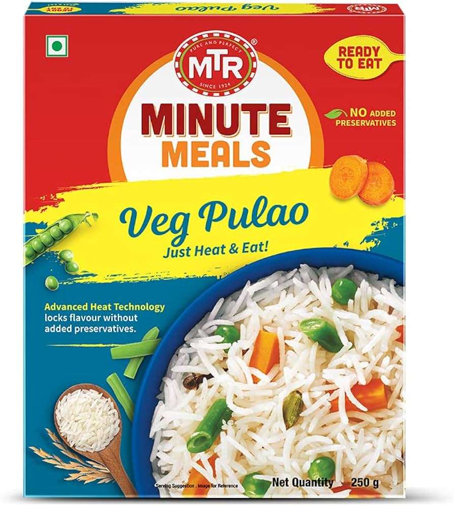 MTR Minute Meals Vegetable Pulao 250g (Ready to eat)