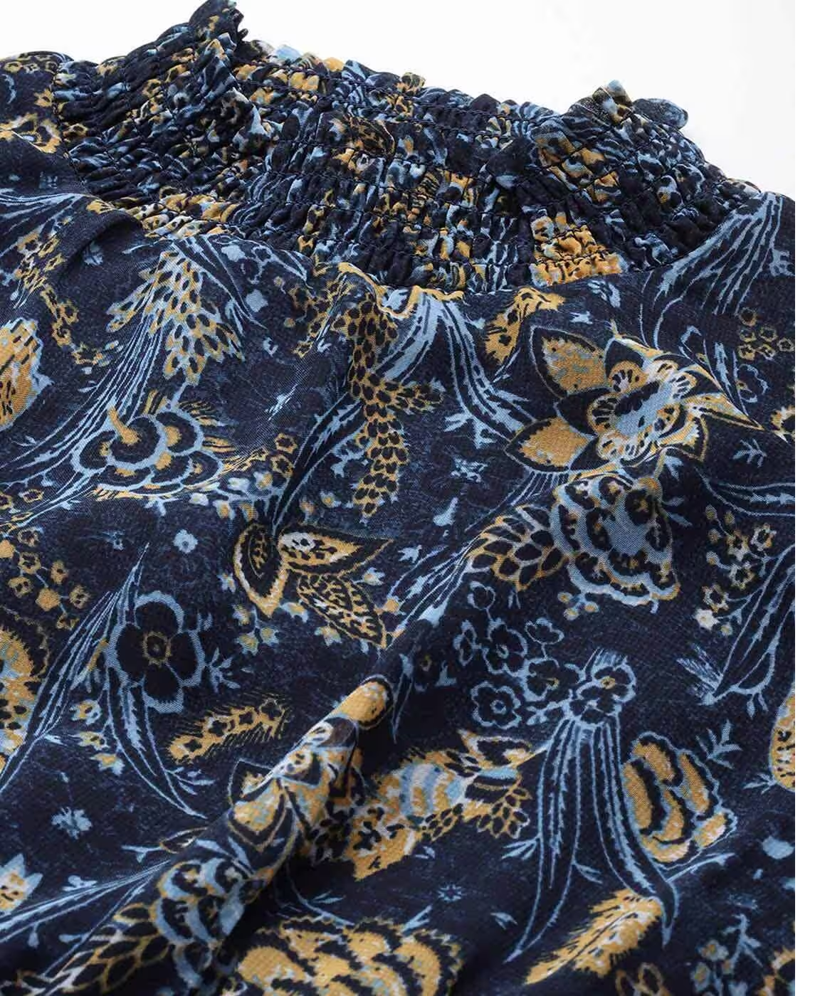 Navy Blue Floral Printed Maxi Dress in Germany