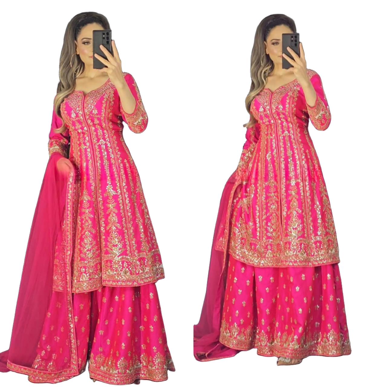 HEAVY GEORGETTE SEQUENCE WORK SHARARA SUIT IN BERLIN
