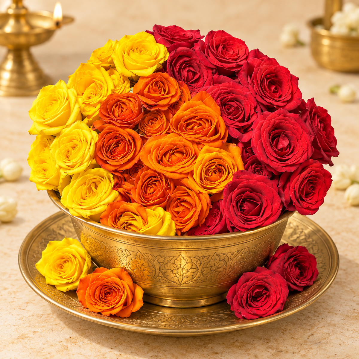 Button Rose Mixed Colour - 100grams