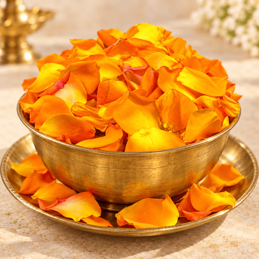 Button Rose Orange Petals - Neha Couture Berlin