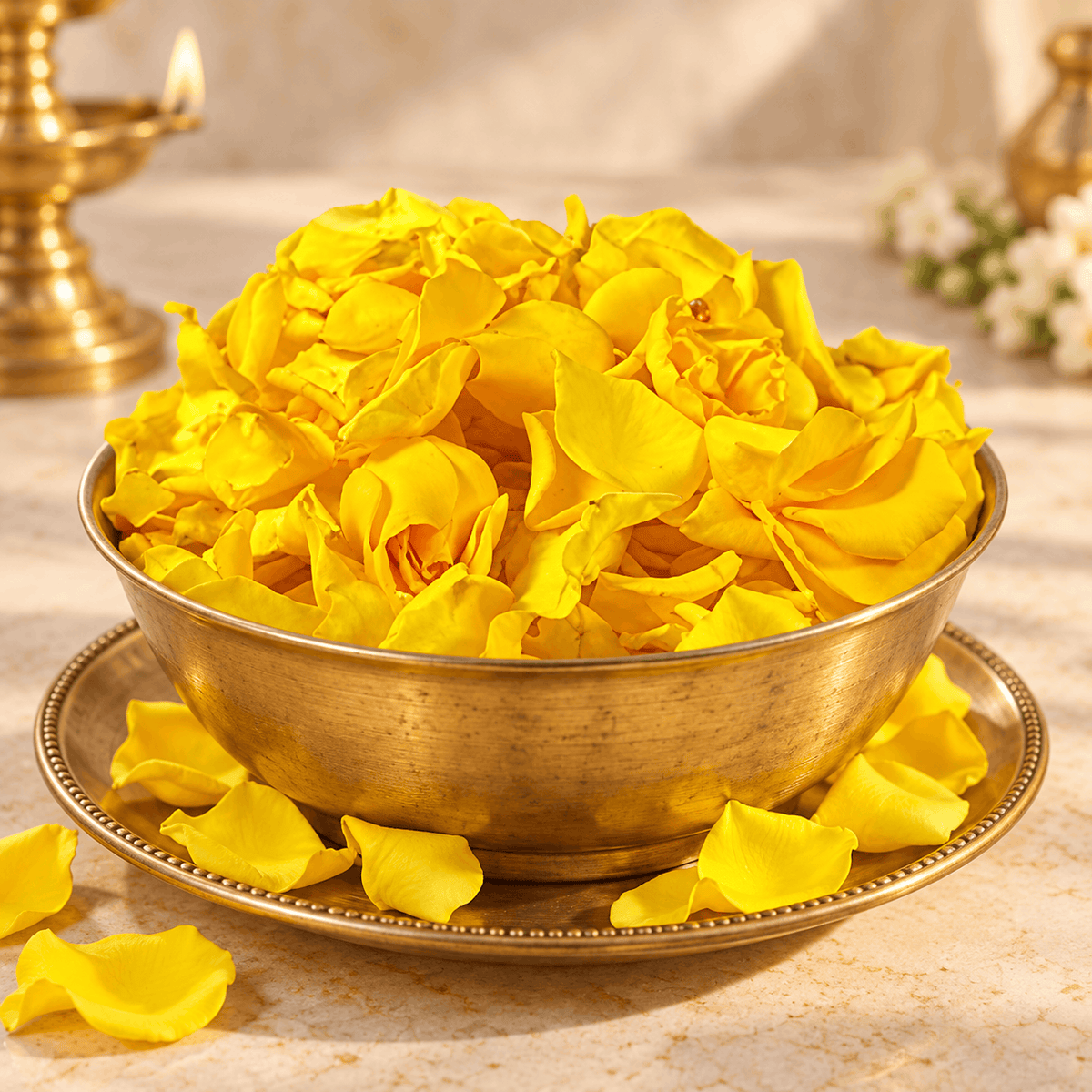 Button Rose Yellow Petals (125g)