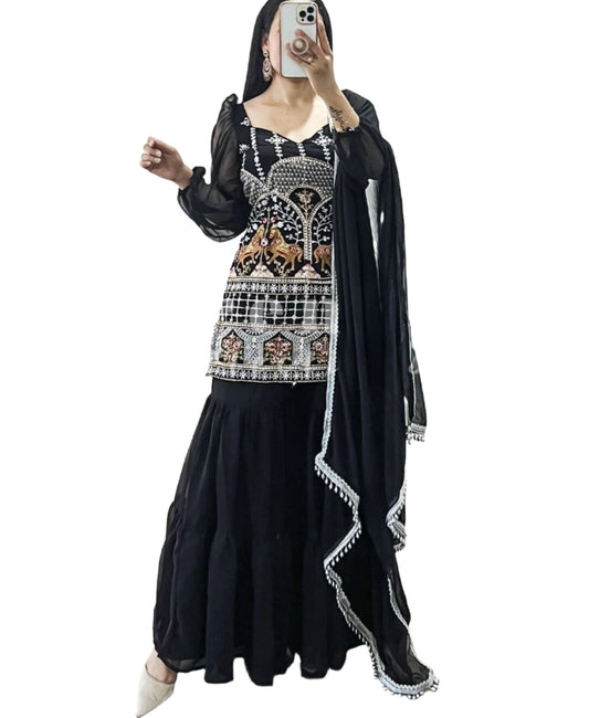 Pakistani Embroidered Sharara Set In Germany