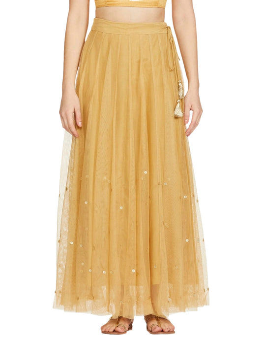 Golden Net Long Skirt In Berlin