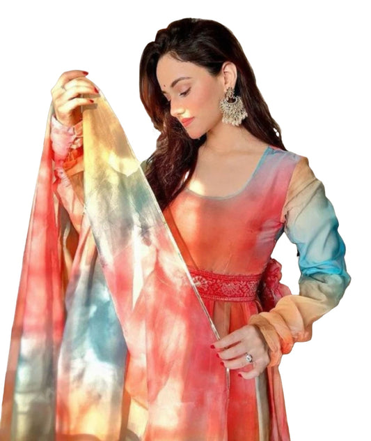 Anarkali Kurta, Bottom & Dupatta Set
