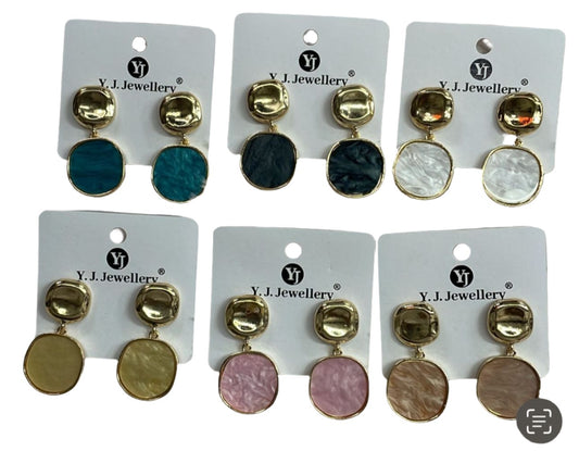 Geometric Shell Earrings