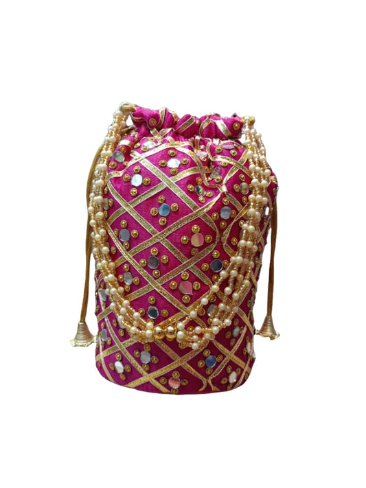 Indian Mirror Potli Bag