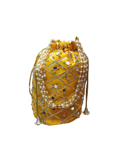 Indian Mirror Potli Bag