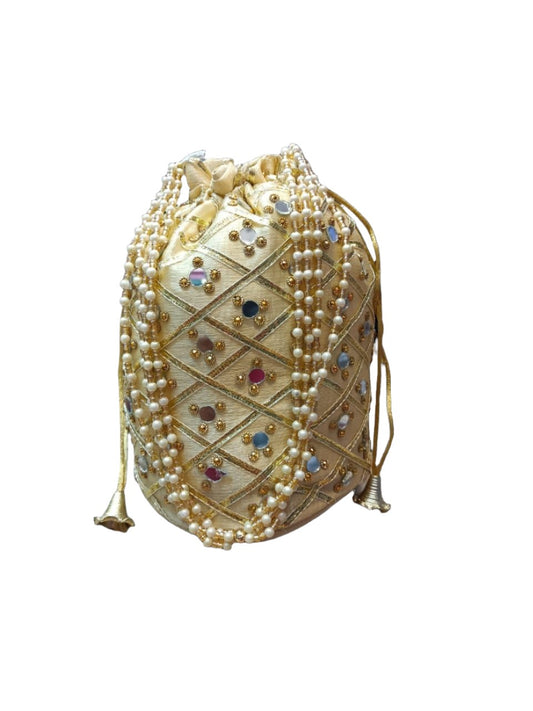 Indian Mirror Potli Bag.