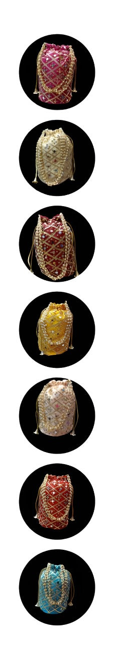 Indian Mirror Potli Bag.