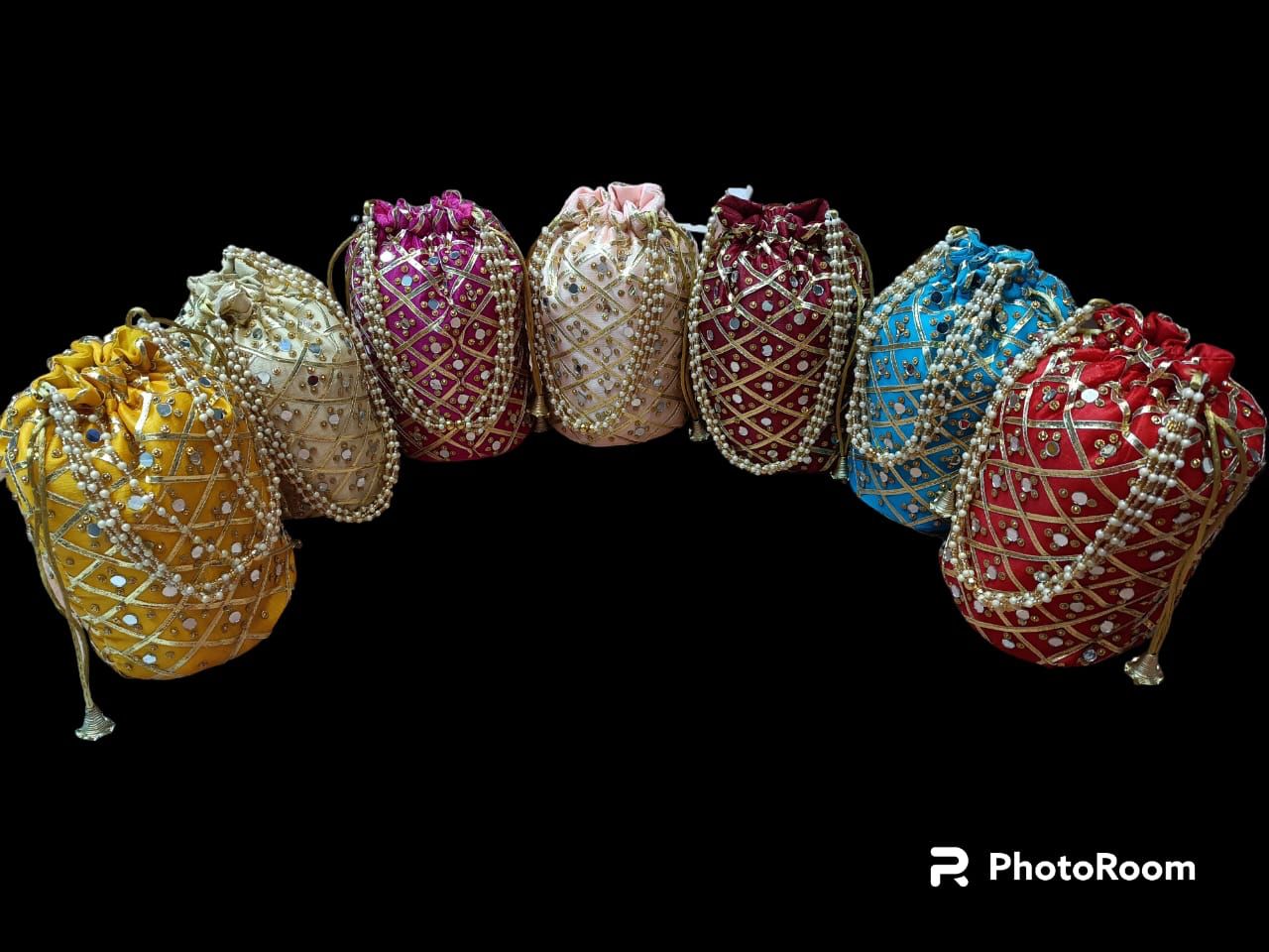 Indian Mirror Potli Bag