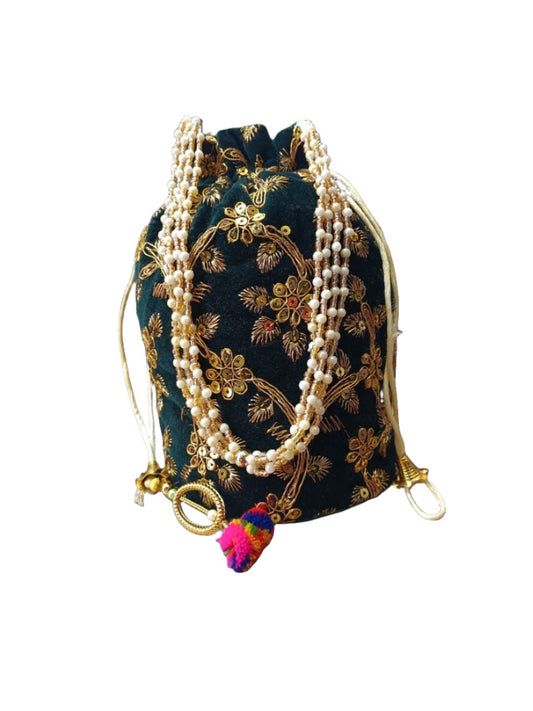 Indian Velvet  Potli Bag