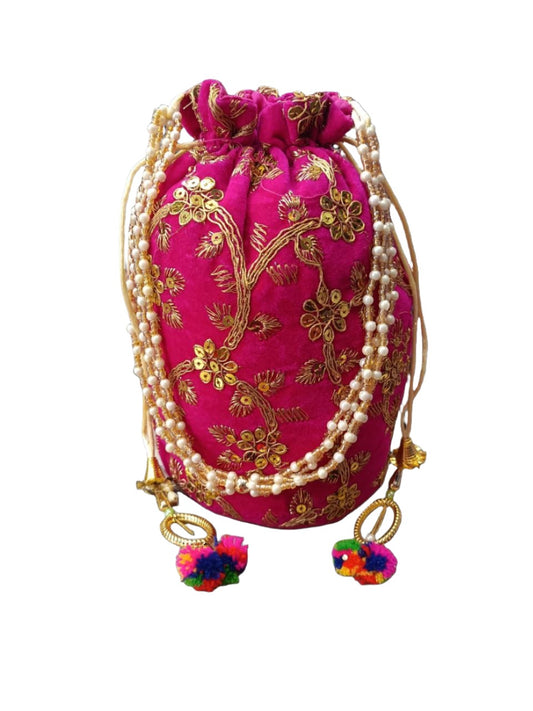 Indian Velvet  Potli Bag