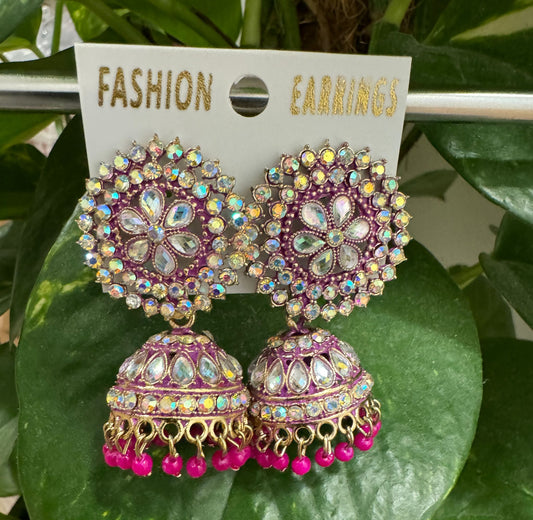 Stone And Beads Jhumki