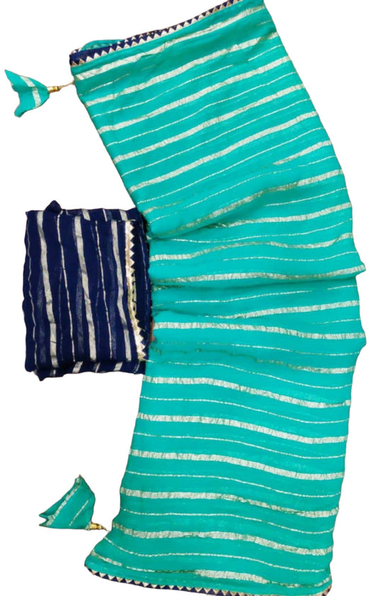 Wunderschöner Jaipuri Chiffon Saree