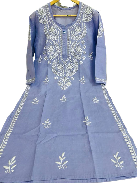 Chikankari Embroidered Cotton Kurta