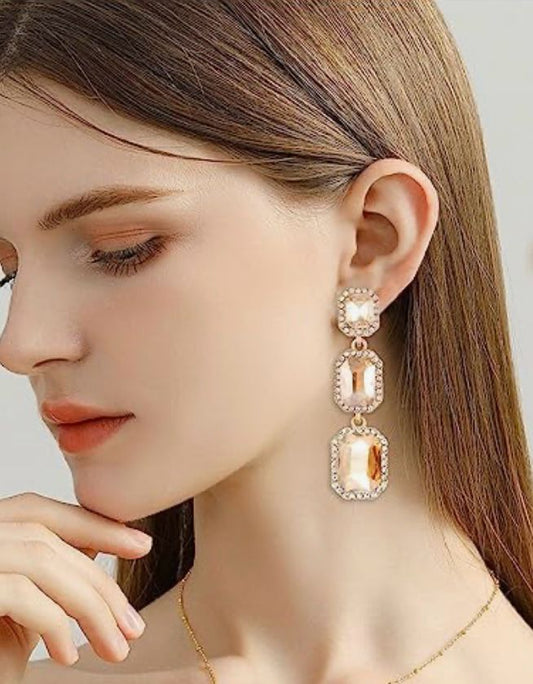 Dangle Earrings Statement Crystal Drop Earrings