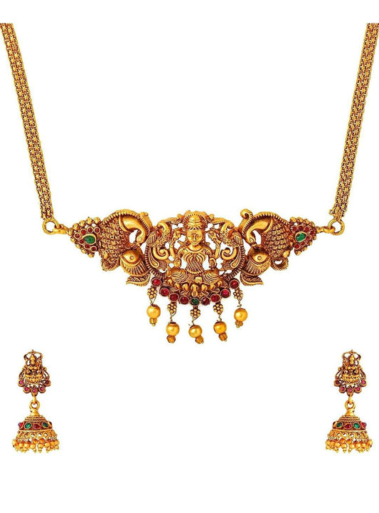 Temple Jewellery Gold Plated Choker Necklace Set