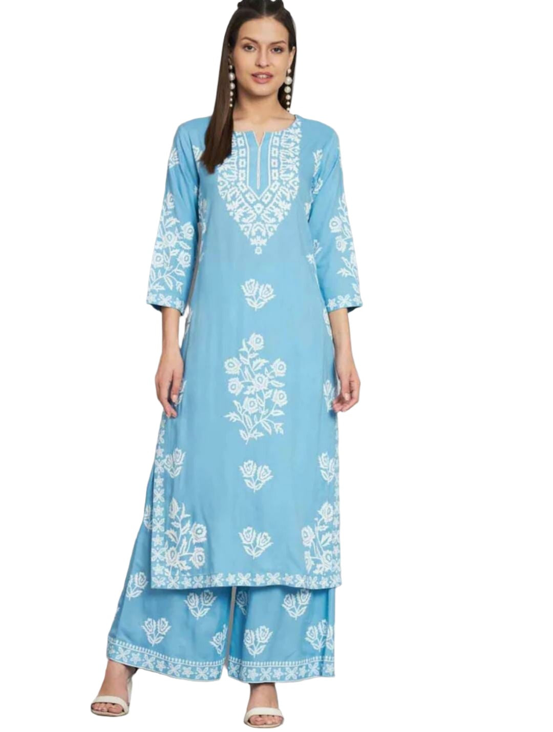 Kurta with Palazzos having Floral Prints
