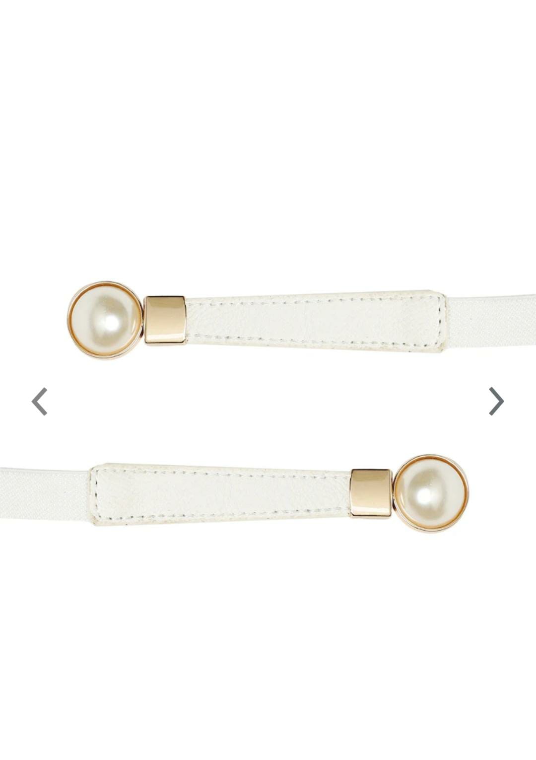 Women White Textured Belt