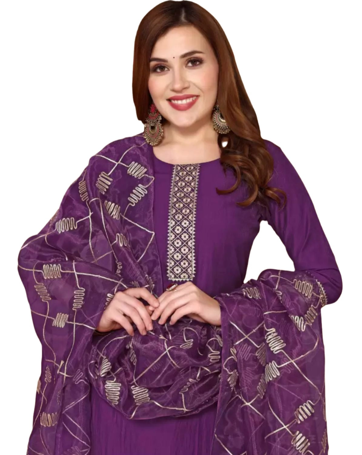 Cotton Blend Kurta Sharara Dupatta Set