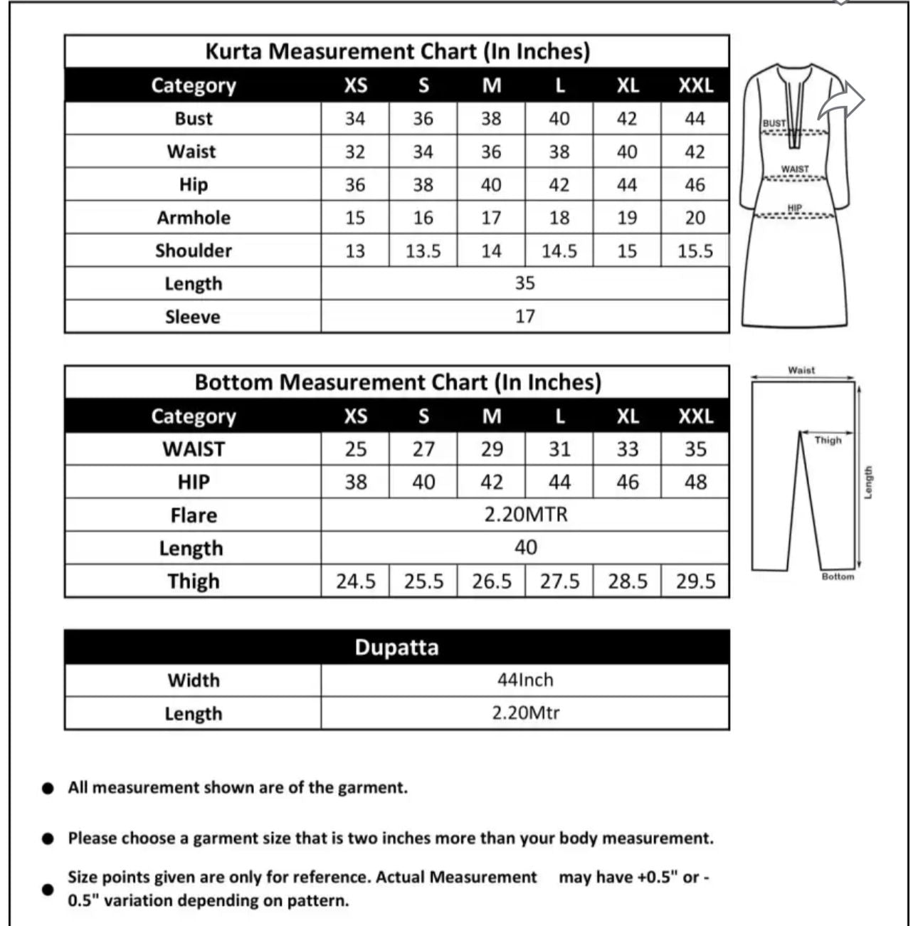 Cotton Blend Kurta Sharara Dupatta Set