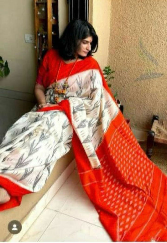 Cotton Linen  Saree