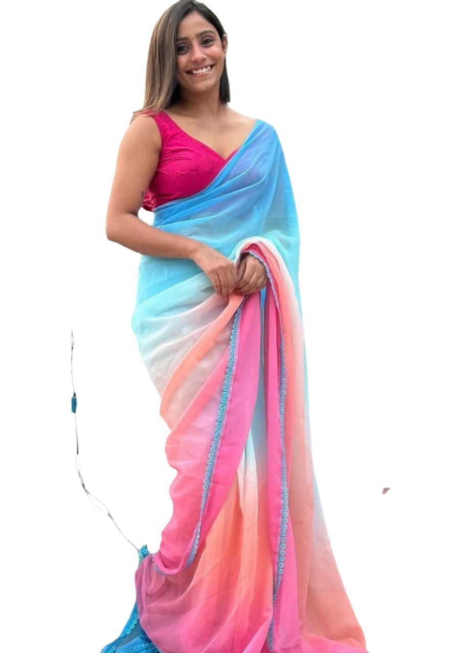 Bereit, Saree zu tragen