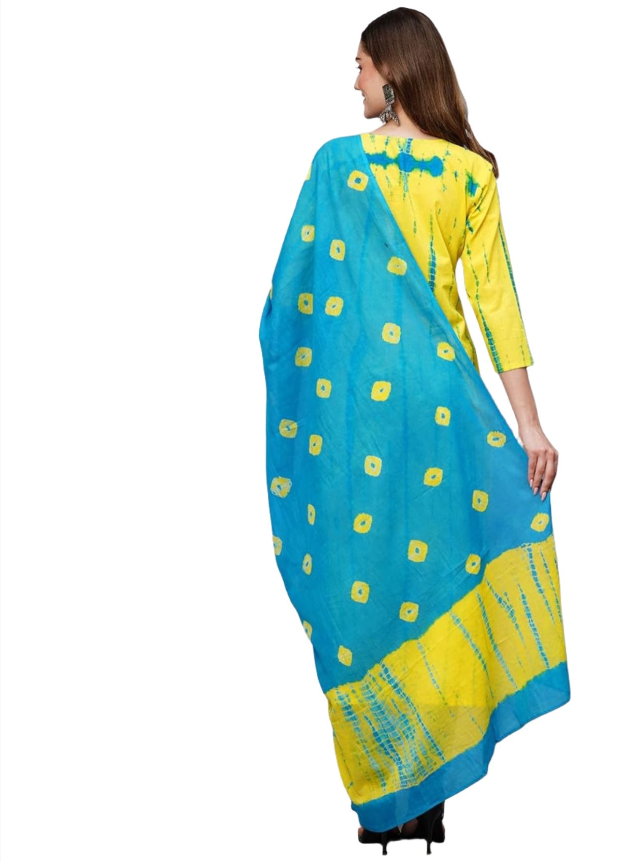 Women's Rayon Blend Straight Printed Kurta with Pant & Dupatta