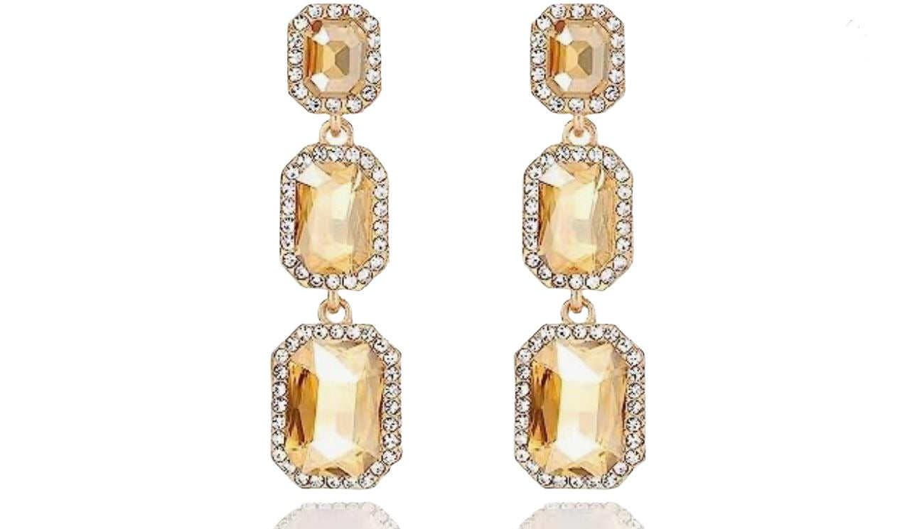 Dangle Earrings Statement Crystal Drop Earrings